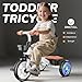 Umatoll Tricycle for Toddlers 25 Year Old Ajustable Toddler Bike Outdoor Toys Birthday Gift for Boy Girl Age 24 Trike with Light up Wheels - Image 4
