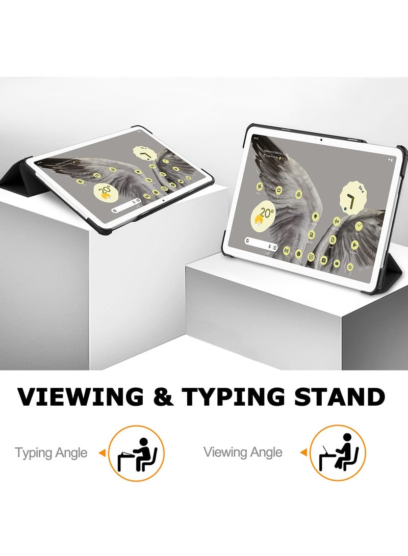 KASTWAVE All New PU Leather Smart Cover, Compatible Google Pixel Tablet Case Leather, Shell Thin Lightweight Cover Protective Stand Case for Pixel Tablet Case 2023 Black - Image 4