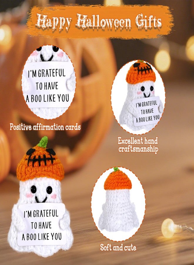 TI-EDC Stocking Stuffers for Women Men, Christmas Ghost Handmade Positive Crochet Doll, Funny Christmas Ghost Decor for Girlfriend Boyfriend Couple, Romantic Crochet for Wife Husband, Spooky Gifts for Her - Image 3