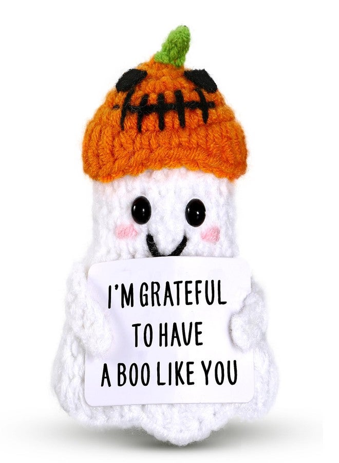 TI-EDC Stocking Stuffers for Women Men, Christmas Ghost Handmade Positive Crochet Doll, Funny Christmas Ghost Decor for Girlfriend Boyfriend Couple, Romantic Crochet for Wife Husband, Spooky Gifts for Her - Image 1