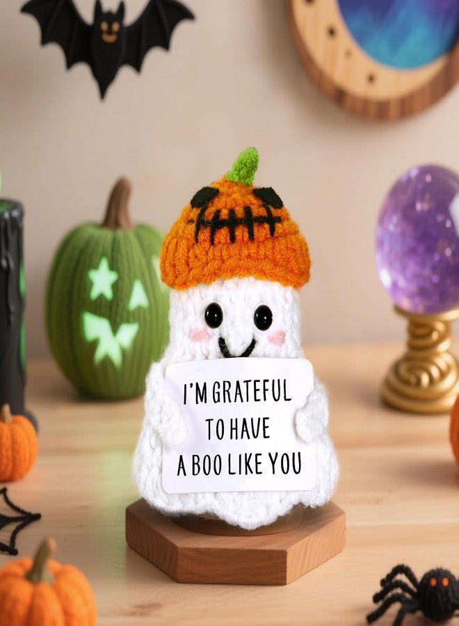 TI-EDC Stocking Stuffers for Women Men, Christmas Ghost Handmade Positive Crochet Doll, Funny Christmas Ghost Decor for Girlfriend Boyfriend Couple, Romantic Crochet for Wife Husband, Spooky Gifts for Her - Image 4