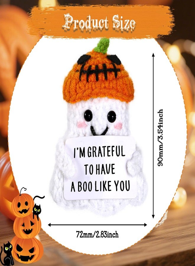 TI-EDC Stocking Stuffers for Women Men, Christmas Ghost Handmade Positive Crochet Doll, Funny Christmas Ghost Decor for Girlfriend Boyfriend Couple, Romantic Crochet for Wife Husband, Spooky Gifts for Her - Image 2