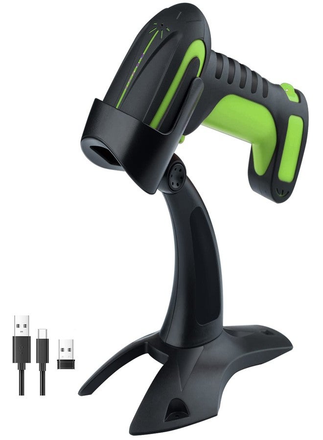 Tera Pro (Extreme Performance) Industrial Wireless Barcode Scanner 2D QR 1D Bar Code Reader 2.4G Wireless 2500mAh Compatible with Bluetooth Drop Resistant for Windows Mac Android iOS Model 8100 Green - Image 1