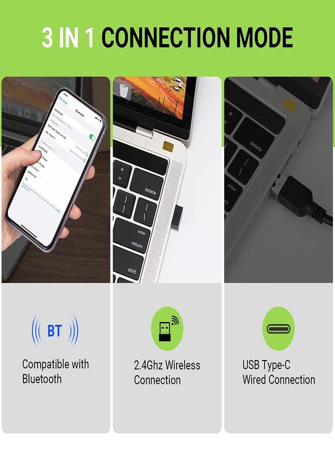 Tera Pro (Extreme Performance) Industrial Wireless Barcode Scanner 2D QR 1D Bar Code Reader 2.4G Wireless 2500mAh Compatible with Bluetooth Drop Resistant for Windows Mac Android iOS Model 8100 Green - Image 3