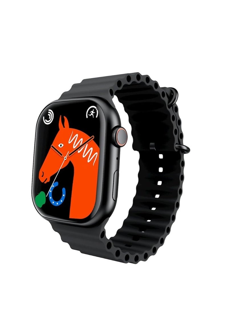 W&O X9 Pro 2 (Super AMOLED) Screen Smart Watch (45mm) Screen | Aluminum Case -black  - Image 2