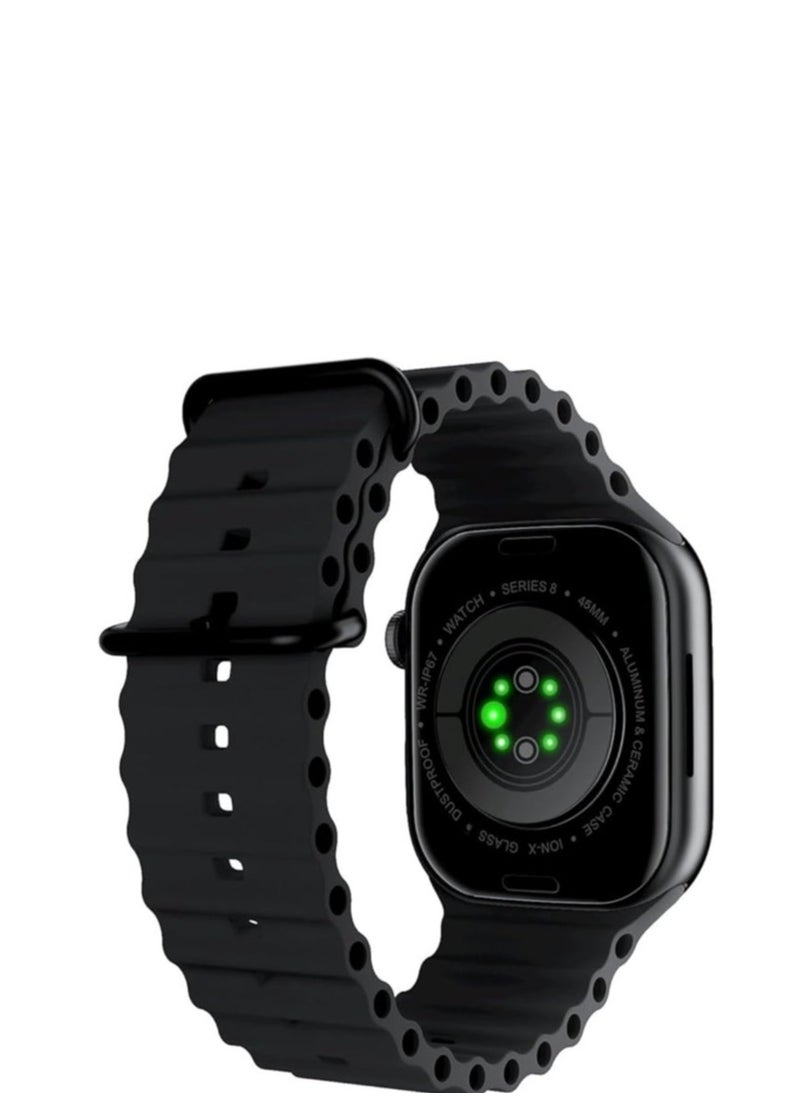 W&O X9 Pro 2 (Super AMOLED) Screen Smart Watch (45mm) Screen | Aluminum Case -black  - Image 4