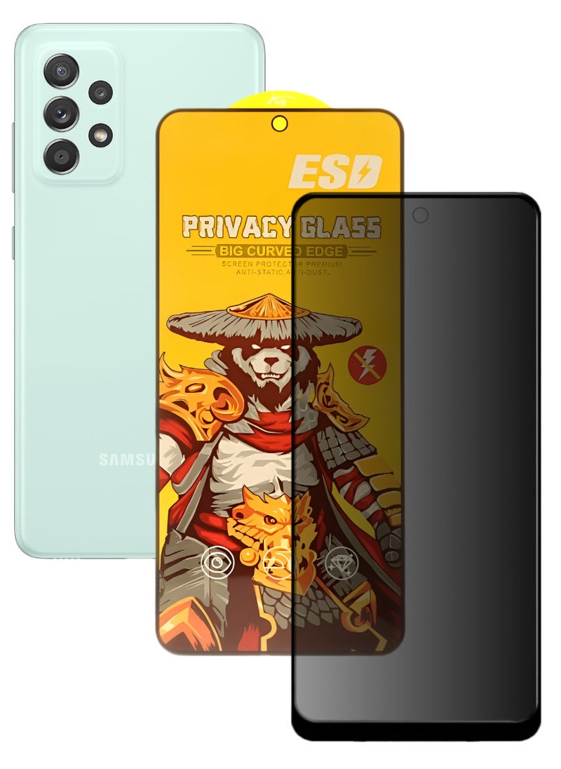 ESD Tempered Dustproof Privacy Glass Screen Protector Compatible For Samsung Galaxy A52s - Image 1