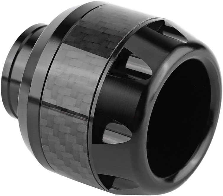 Keenso 1 Pair Front Fork Frame Sliders Wheel Crash Protector, Carbon Fiber Front Fork Frame Sliders Crash (Black) - Image 4