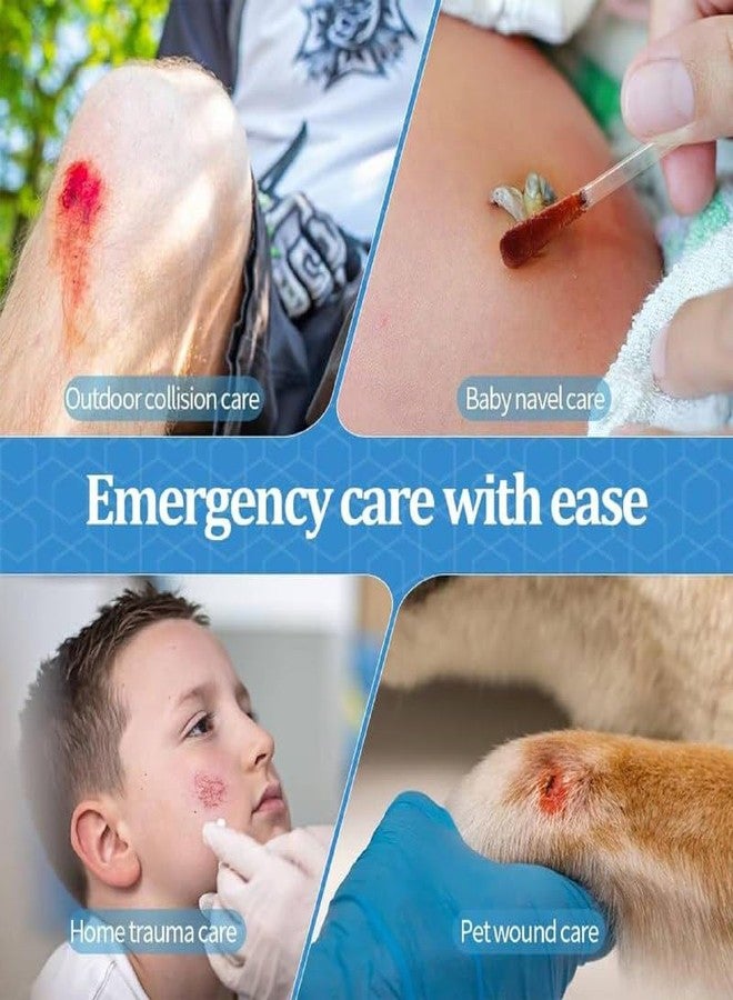 SHOPECOM 50 Pcs Cotton Iodine Swabs Individually Wrapped - Disposable Iodophor Swabsticks Medical Sanitary First Aid Kit Emergency Care Safety for Adult Kids - Image 2