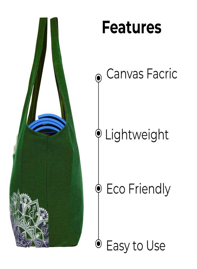 PANFIKH Large Yoga Mat Bag, Mats Carry Bag with Side Pocket, Cover for mat 6mm to 15 mm Accessories Thick Women (Olive Green) - Image 3