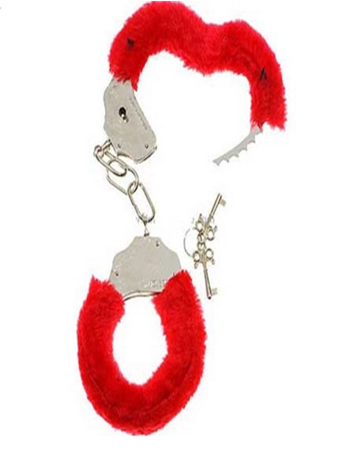 Generic Metal Handcuffs Toy with Key for Masquerade or Themed Parties  - Image 2