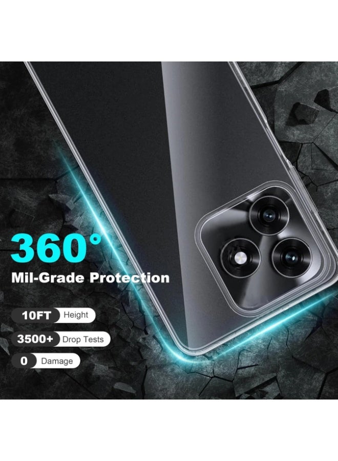 ChicVibe Clear Case for Honor X5C 4G/Honor X5C Plus 4G Clear TPU Four Corners Protection Cover Transparent Soft funda, Anti-Falling Shockproof Protective Cover, Transparent - Image 3