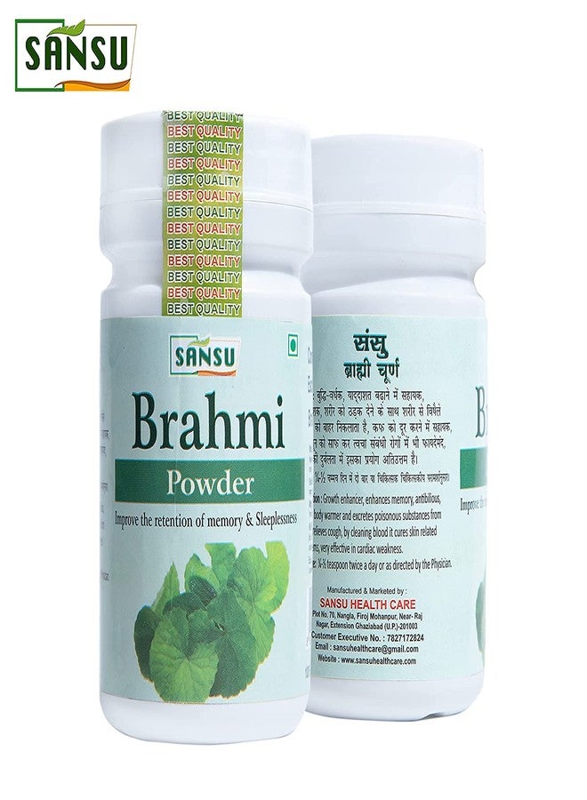 Sansu Brahmi Powder Ayurvedic Natural 100g (Pack of 4) - Image 3