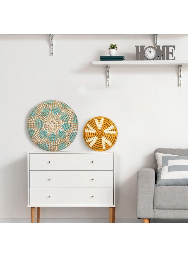 تاتو 11 قطعة من سلة الحائط البوهيمية المزخرفة المصنوعة من نبات البردي، سلة حائط منسوجة من نبات البردي، ديكور حائط بوهو، سلال دائرية معلقة على الحائط للمطبخ والمنزل الريفي وديكورات عيد الميلاد، بأحجام متعددة (زاهية) - Image 5