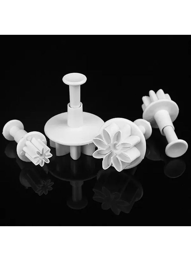 China Daisy Sunflower Plunger Cutter Set 4pcs Plastic Fondant Cake Decorating Tools - Image 4