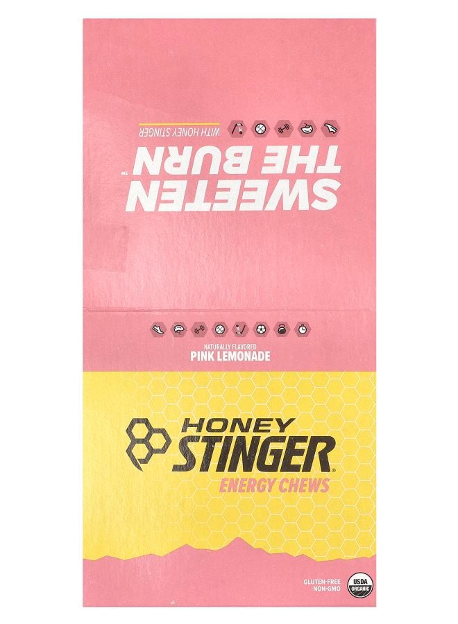 Honey Stinger Energy Chews Pink Lemonade 12 Packets 1.8 oz (50 g) Each