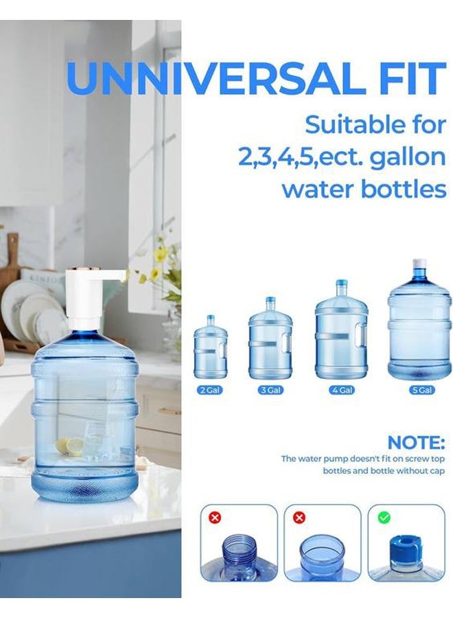 DUNISO Water Dispenser Pump,Electric Water Pump with Double Water Outlets,Portable Automatic Water Dispenser Pump，Double Pumps High Horsepower,Rechargeable，Easy to Carry，for Office,Home,Kitchen - Image 4