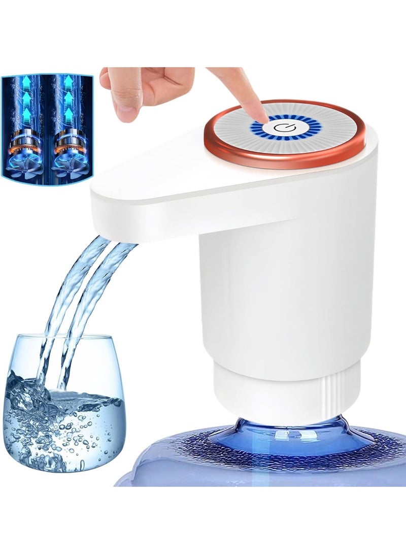 DUNISO Water Dispenser Pump,Electric Water Pump with Double Water Outlets,Portable Automatic Water Dispenser Pump，Double Pumps High Horsepower,Rechargeable，Easy to Carry，for Office,Home,Kitchen - Image 1