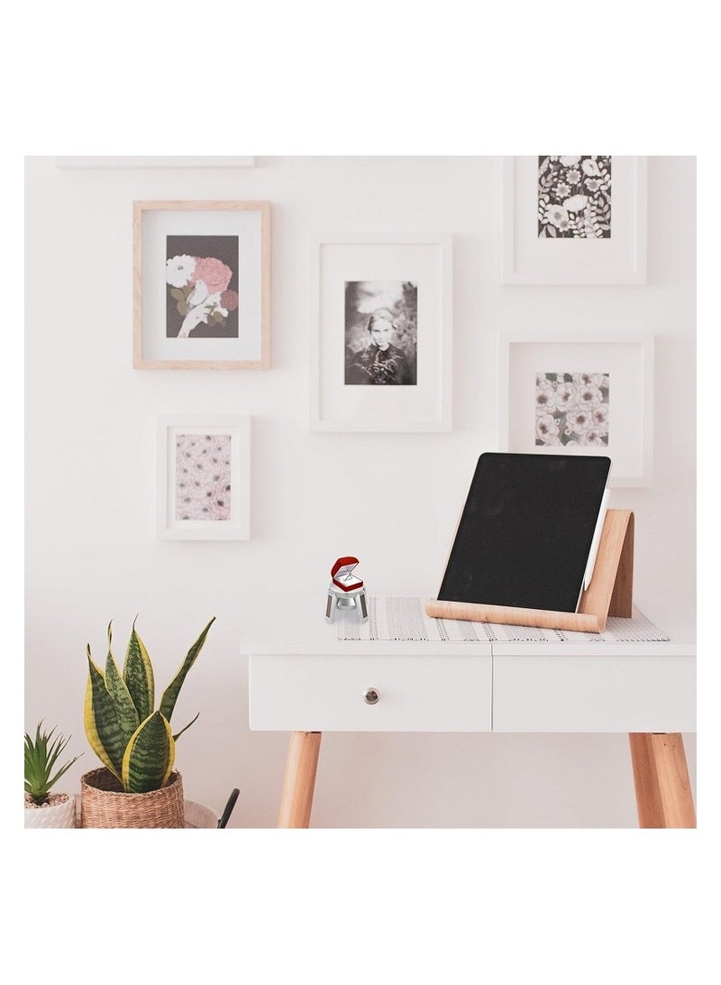 Jewelry Rotating Display Stand, Solar Powered Turntable - Product Display with Blue LED Light - Mobile - Watch - Camera - Jewelry (Silver) - Image 5