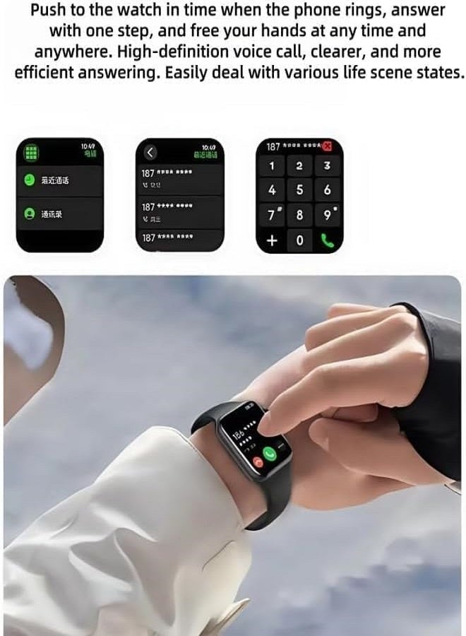 W&O X9 Plus PRO2 Series 10 Wearfit Pro Smart Watch 2.02 Inch SUPER AMOLED Screen Unlock AI Chat GPT GPS NFC Bluetooth V5 Call Wireless Charger - Black - Image 2