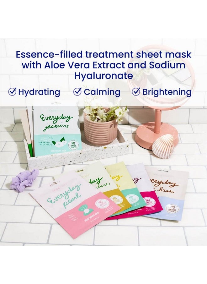 FACETORY Everyday Hydrating Essence Korean Sheet Masks (8 Pack Bundle) For All Skin Types Revitalizing Purifying Illuminating Antiaging With No Harsh Chemicals And Safe For Sensitive Skin Set Of 8  - Image 4