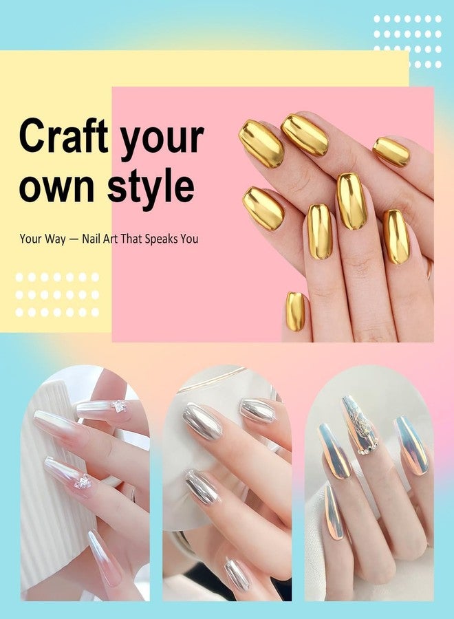 نيل ويند بودرة أظافر كروم من نايل ويند | بودرة كروم بتأثير المرآة للأظافر، لامعة تدوم طويلاً | بودرة أظافر حورية البحر اللؤلؤية أورورا | صبغة هولو لتزيين فن الأظافر بنفسك (أبيض، 4 قطع) - Image 2