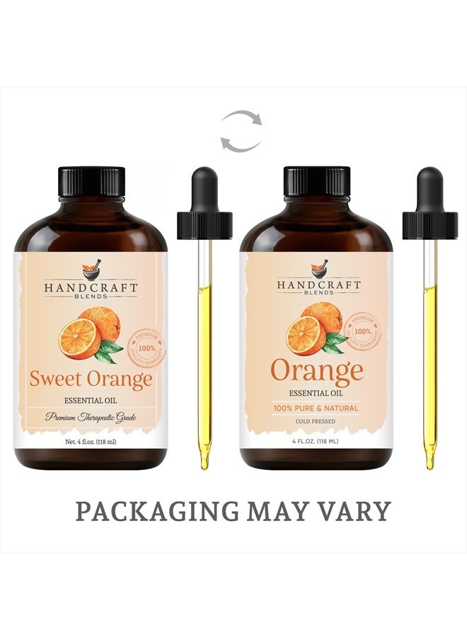 handcraft Blends Orange Essential Oil - Huge 4 Fl Oz - 100% Pure and Natural - Premium Grade with Glass Dropper  - Image 2