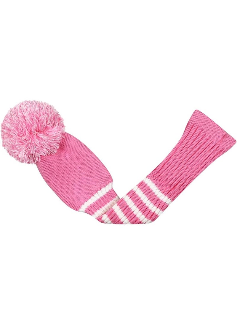 AIWANTO Pom Pom Golf Club Head Covers – Set of 3 Knit Covers for Driver, Fairway Wood & Hybrid | Soft Protective Headcovers for Youth & Unisex - Image 3