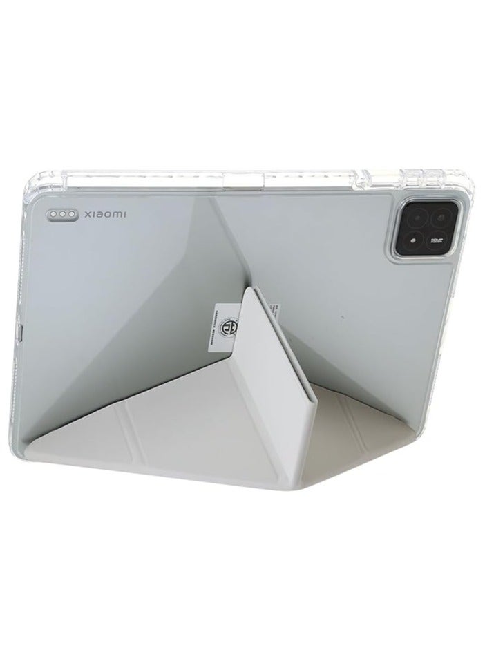 General Case Compatible with Xiaomi Pad 6S Pro 12.4 inch with Multi-angle Stand, Acrylic Transparent Shockproof Protective Cover with Pen Slot Cover for Xiaomi Pad 6S Pro  - Image 4