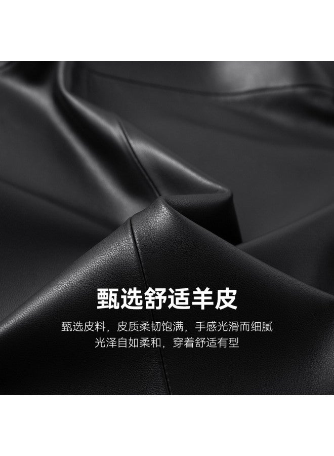 Fapai Men's Genuine Leather Jacket, Comfortable And Wear-resistant, Casual Business Stand Collar Leather Jacket For Men - Image 5