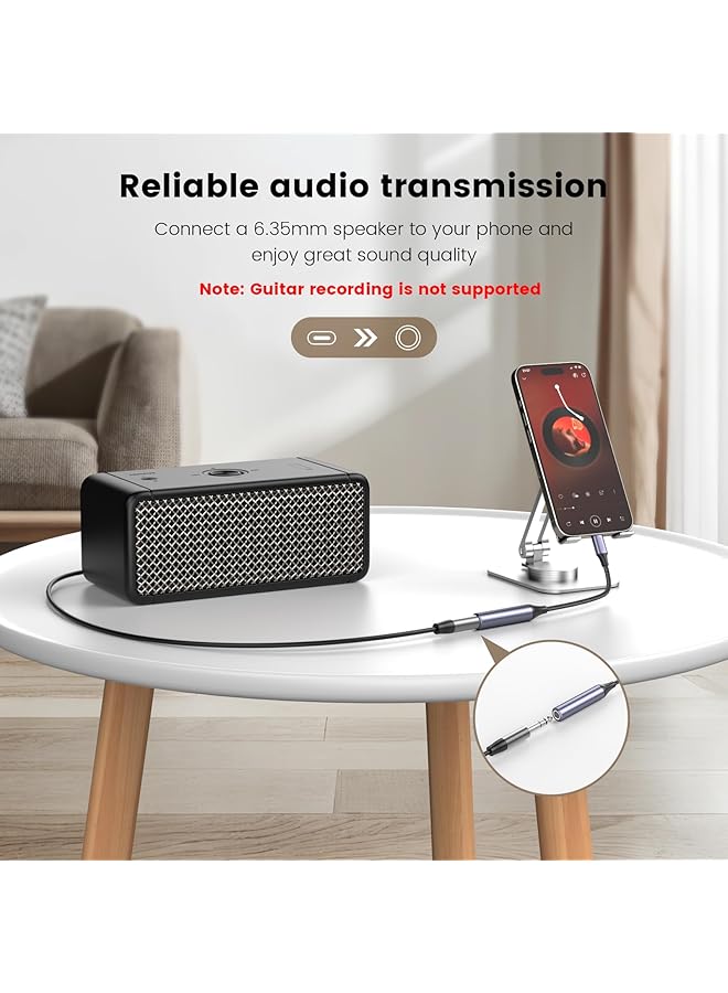 erorex Usb Type C To 1 4 Headphone Adapter Usb C To 6.35Mm Trs Audio Cable Stereo Jack Audio Aux Adapter Compatible With Amplifiers Mixer Home Theater Smartphones Laptop 6.35Mm Headphones - Image 4