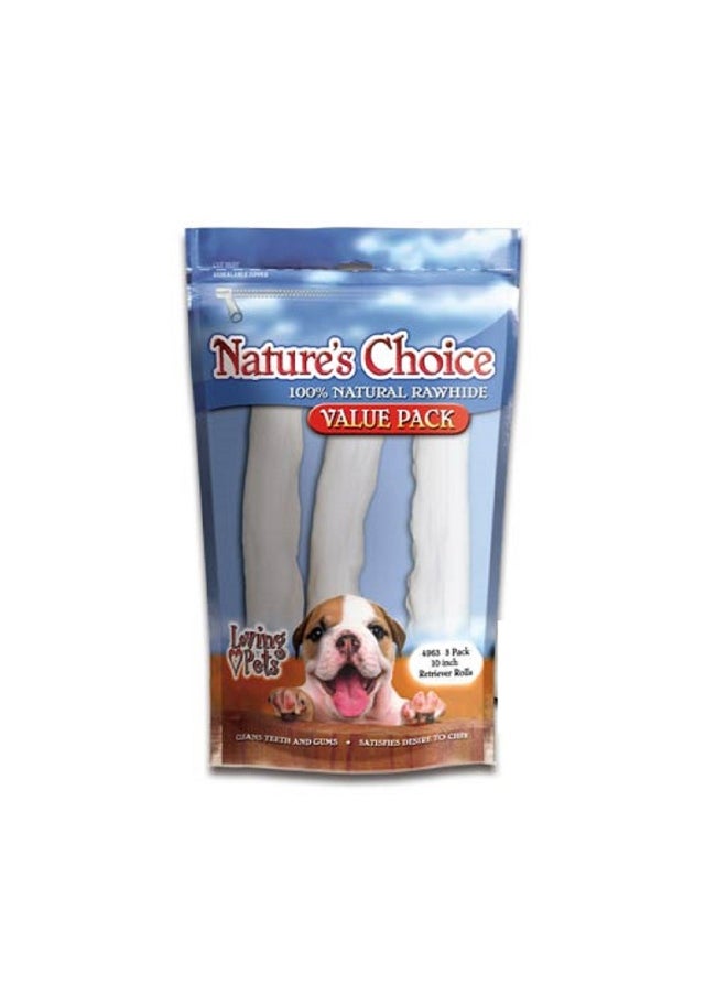 Loving Pets Loving Pets Nature's Choice White Retriever Rolls Dog Treats - 3 pcs 