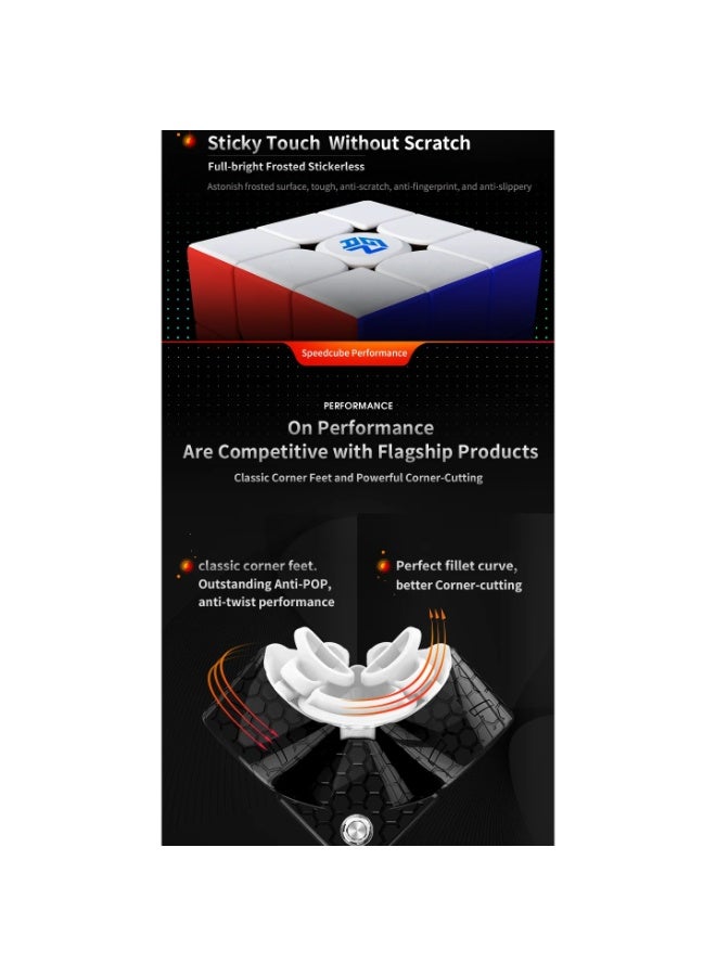 GANCUBE GAN 356 M Standard Magnetic UV Coated 3x3 Speedcube with extra GES - Image 5