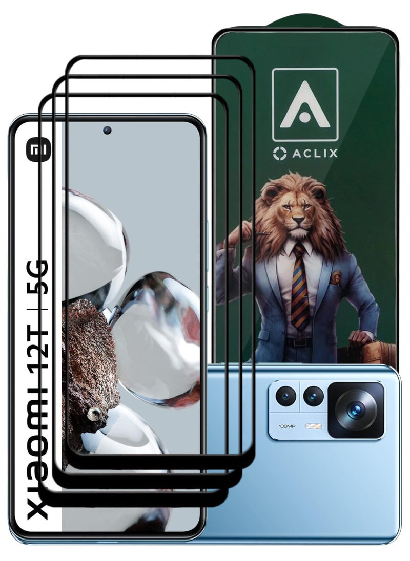 ACLIX 3 Pieces Antistatic ESD Dustproof Premium Quality High Definition Tempered Glass Screen Protector Designed For Xiaomi 12T - Image 1