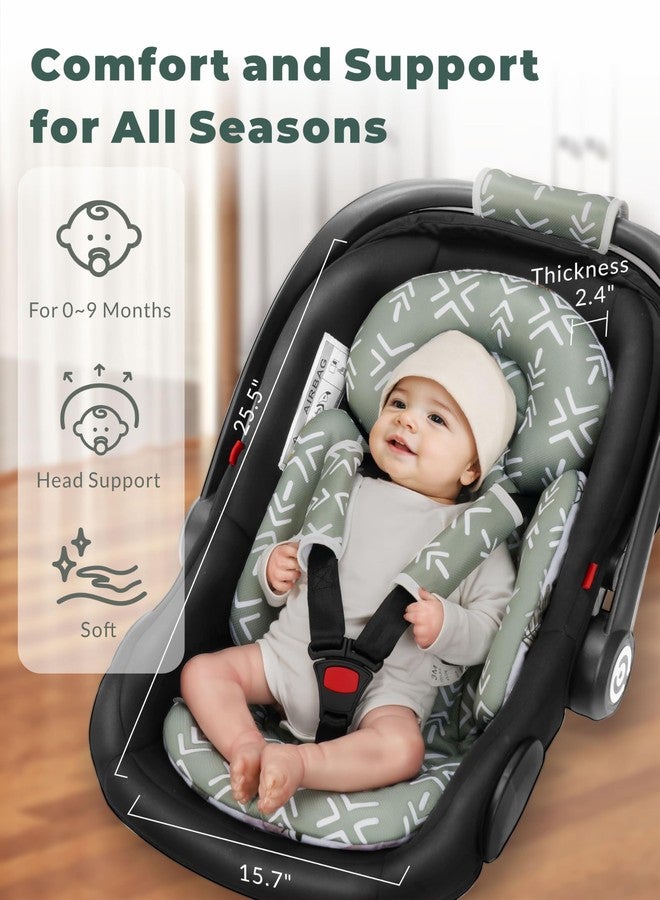 TinlyFinly Newborn Car Seat Insert, Head and Body Support, Reversible Infant Insert Compatible with Baby Carseat, Stroller, Mamaroo Swing, Rocker, Bassinet, Bouncer. Baby Car Seat Cushion - Rabbit - Image 5