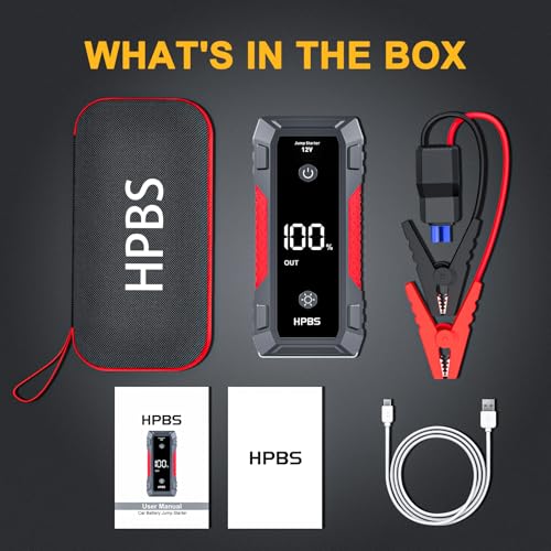 HPBS H50 Jump Starter - 5000A Jump Starter Battery Pack for Up to 10.0L Gas and 8.0L Diesel Engines, 12V Portable Car Battery Jump Starter Box with 3.0" LCD Display - Image 5