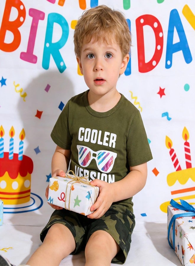 DISAUR Toddler Boy Short Sets Green Letter Printed Toddler Summer Clothes Boy 2t 3t 2-3t Spring Outdoor Wearing - Image 2