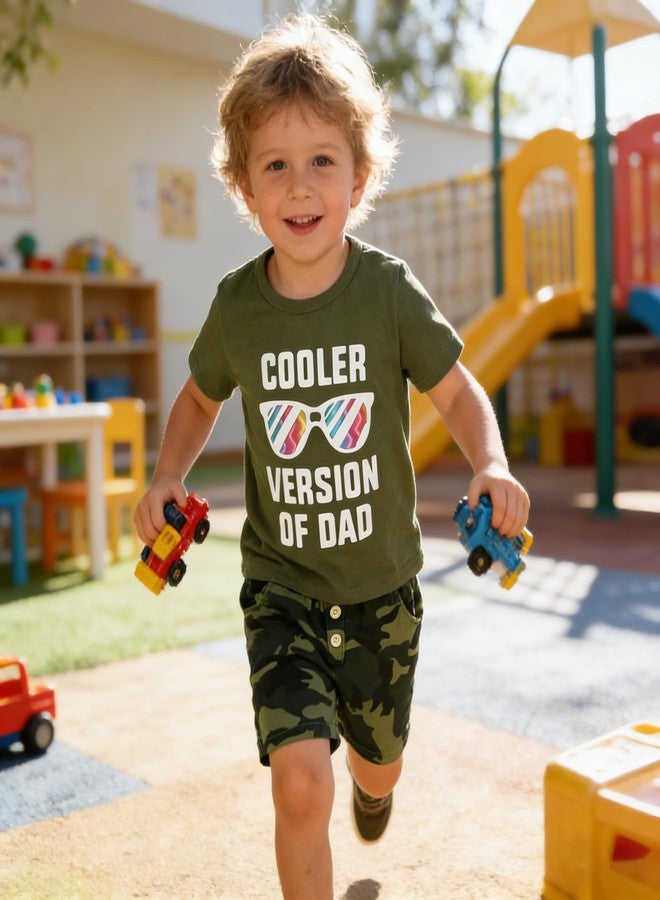 DISAUR Toddler Boy Short Sets Green Letter Printed Toddler Summer Clothes Boy 2t 3t 2-3t Spring Outdoor Wearing - Image 3