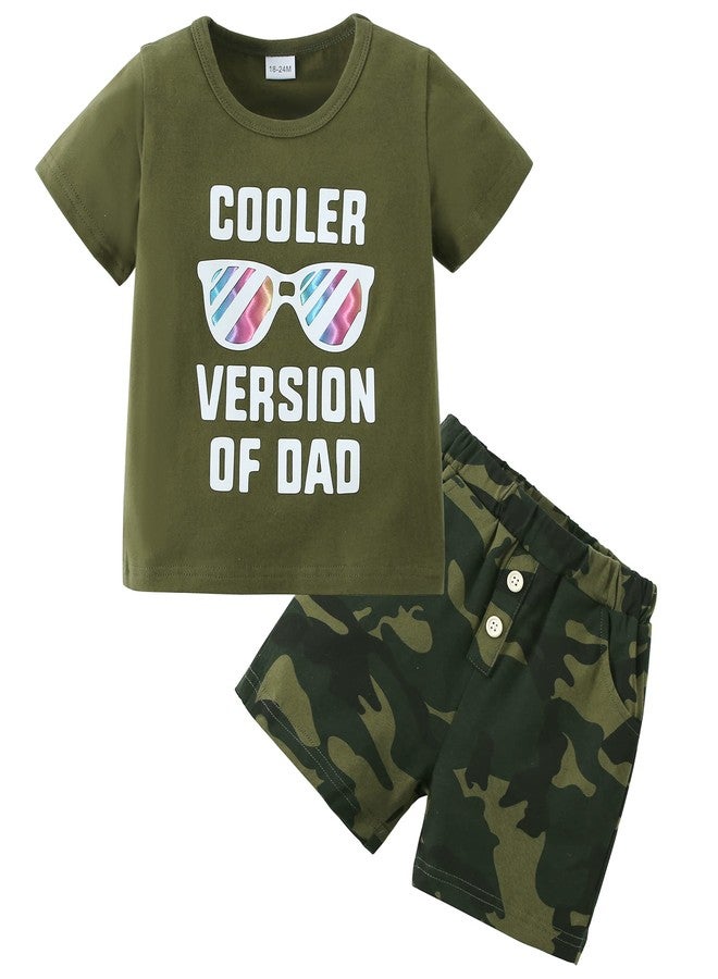 DISAUR Toddler Boy Short Sets Green Letter Printed Toddler Summer Clothes Boy 2t 3t 2-3t Spring Outdoor Wearing - Image 1