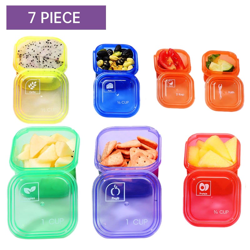 Extrapins Portion Control Container Kit,21 Day Fix Containers And Food Plan,Multicolor Coded Containers,Meal Prep System Storage Containers,BPA Free Weight Loss Food Containers For Double Diet Plan - Image 2