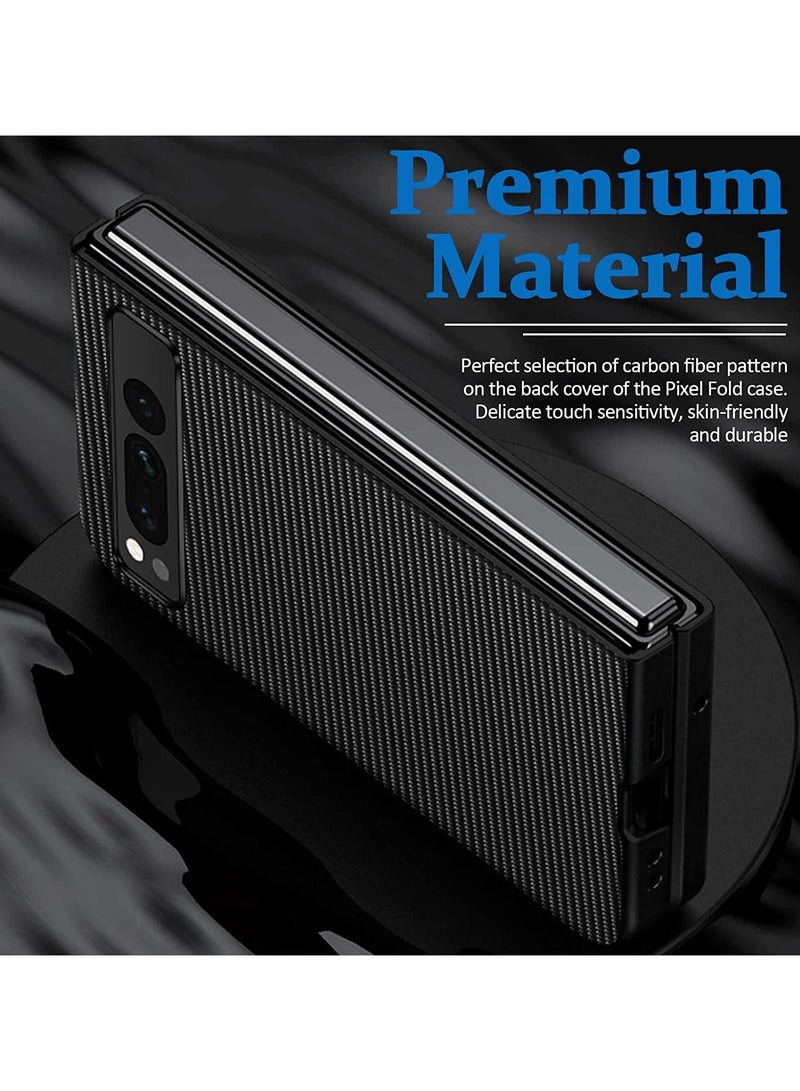 general Compatible with Google Pixel Fold Case, PC + PU Carbon Fiber Pattern 【Ultra-Thin Lightweight】 【Anti-Fingerprint Heat Dissipation】 Anti-Scratch Protector Bumper Case - Image 5