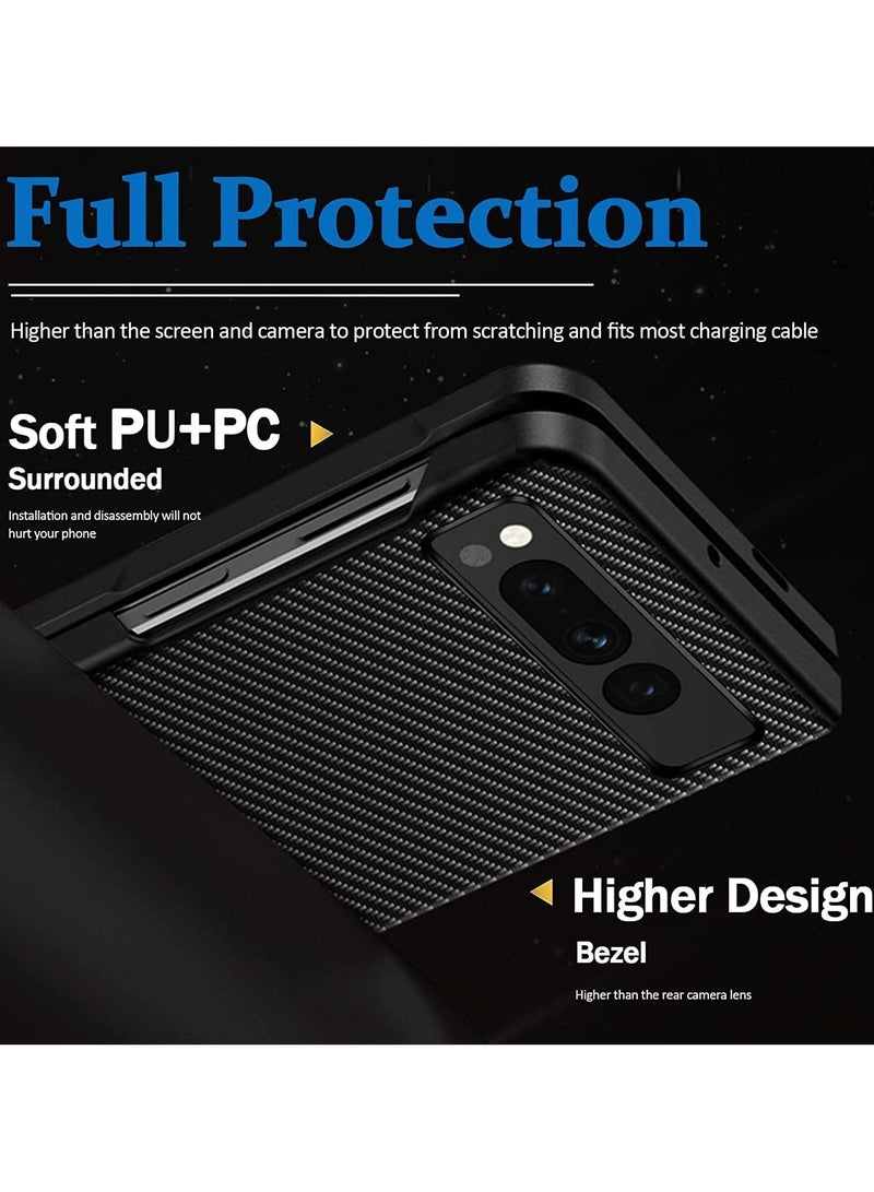 general Compatible with Google Pixel Fold Case, PC + PU Carbon Fiber Pattern 【Ultra-Thin Lightweight】 【Anti-Fingerprint Heat Dissipation】 Anti-Scratch Protector Bumper Case - Image 2