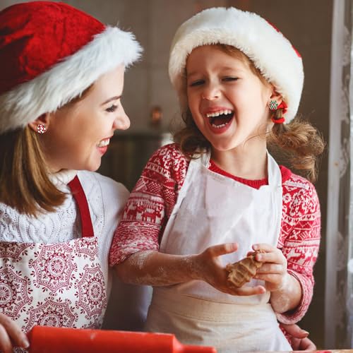 Tamhoo طقم عيد الميلاد: 30 زوج من الأقراط المضادة للحساسية للفتيات مع دبابيس من الفولاذ المقاوم للصدأ - أقراط لطيفة متنوعة للمراهقات والنساء - Image 4