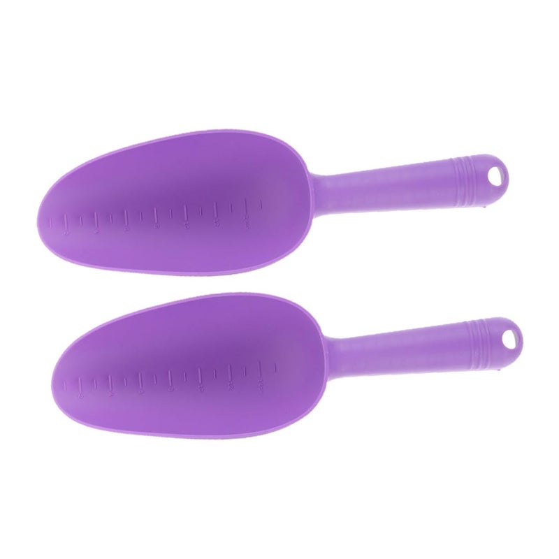 2 Pack Plastic Soil Shovel with Scale Lightweight Ergonomic Gardening Tool for Indoor Outdoor Planting - Image 2