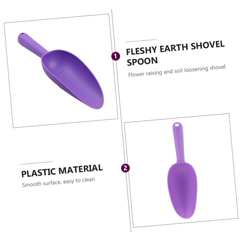 2 Pack Plastic Soil Shovel with Scale Lightweight Ergonomic Gardening Tool for Indoor Outdoor Planting - Image 5