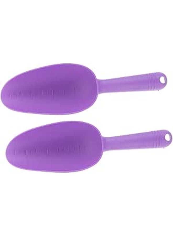 2 Pack Plastic Soil Shovel with Scale Lightweight Ergonomic Gardening Tool for Indoor Outdoor Planting - Image 1