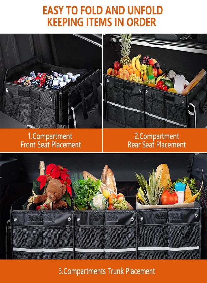 AOPHY Car Trunk Organizer with Insulated Leakproof Cooler Bag, 4 in 1 Waterproof Portable Car Storage Organizer with Collapsible Cover, 3 Large Compartments, Trunk Organizer for SUV, Car, Truck - Image 4