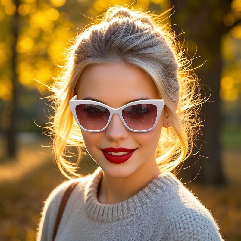 Joopin Sunglasses Women Polarized Cat Eye UV Protection TR90 Big Frame Shades Lady Sunglass Trendy Vintage Oversized Sun Glasses - Image 2