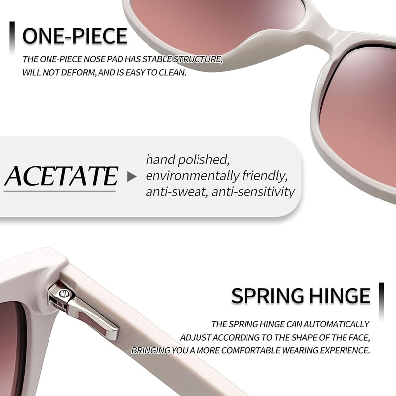 Joopin Sunglasses Women Polarized Cat Eye UV Protection TR90 Big Frame Shades Lady Sunglass Trendy Vintage Oversized Sun Glasses - Image 5