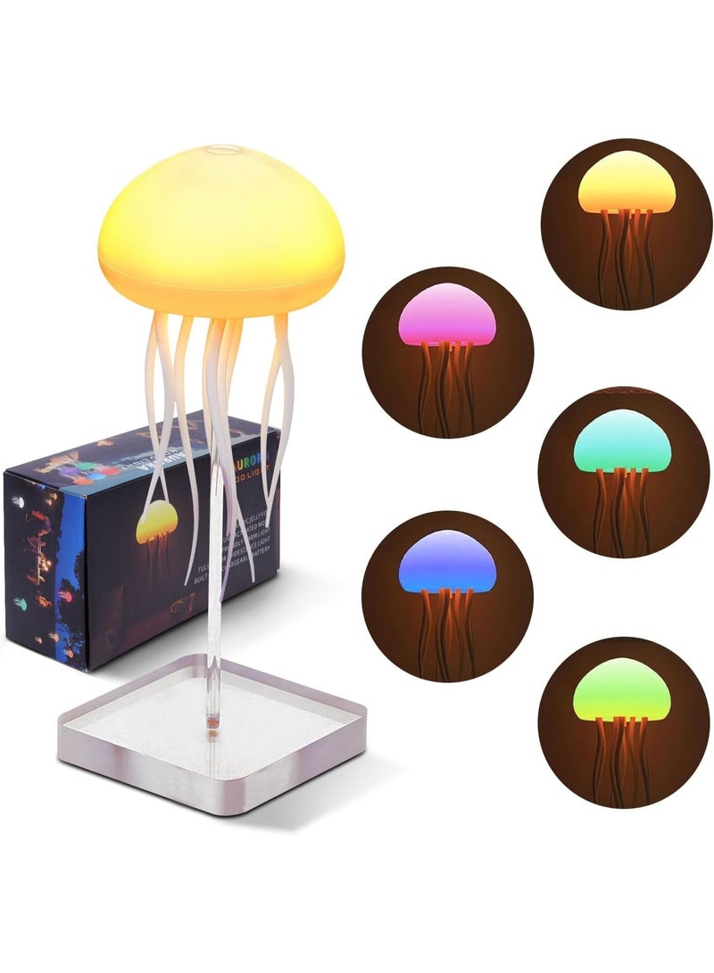 ACLIX Jellyfish Lamp LED Fantasy Jellyfish Light RGB Gradient Voice Control Jellyfish Mood Lamp with Dancing Tentacles for Kids Bedrooms Living Room Decorative Atmosphere Lighting - Image 1